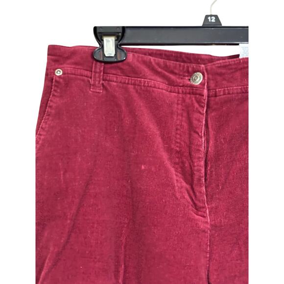 Vintage Sag Harbor cranberry corduroy pantsuit, 90s minimalist, fall capsule - Picture 9 of 11